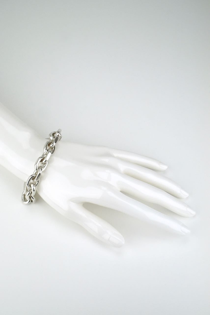 Danish silver heavy link bracelet 1990s