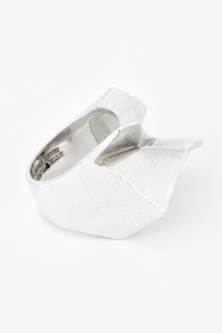 Vintage Bjorn Weckstrom for Lapponia Sterling Silver Amorphic Landscape Ring