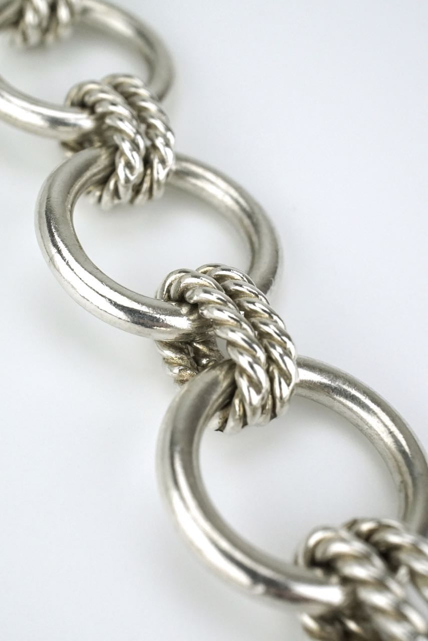 Gucci silver round and twist link bracelet