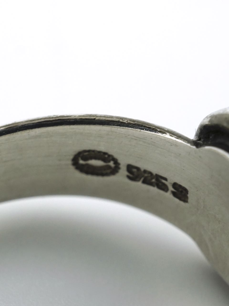 Georg Jensen silver moonstone cabochon ring - design 46C 1980s