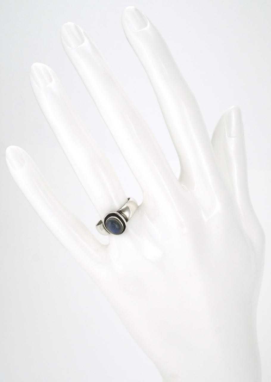 Georg Jensen silver moonstone cabochon ring - design 46C 1980s