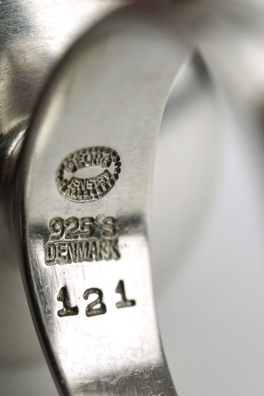 Georg Jensen silver disc ring - design 121