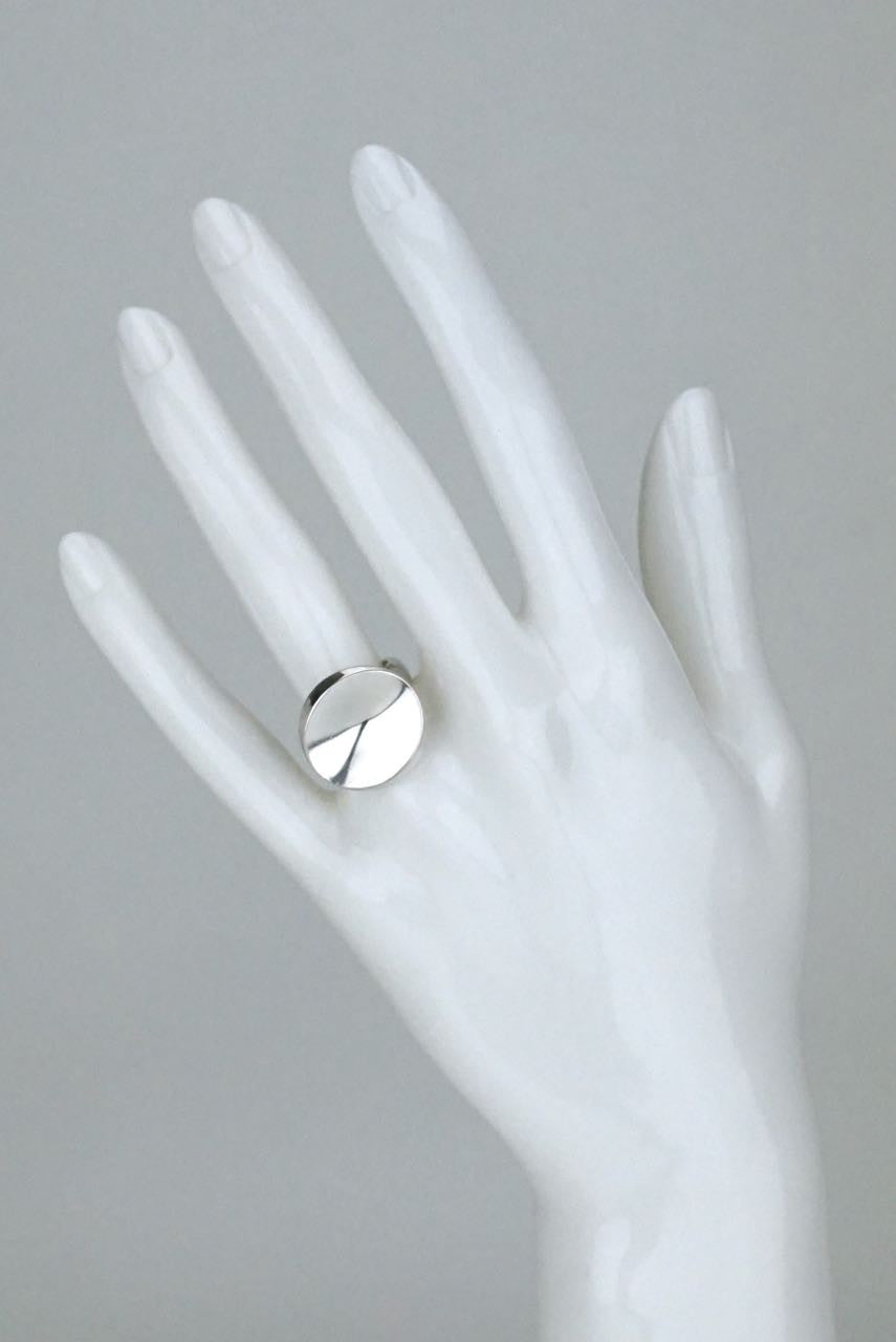 Georg Jensen silver disc ring - design 121