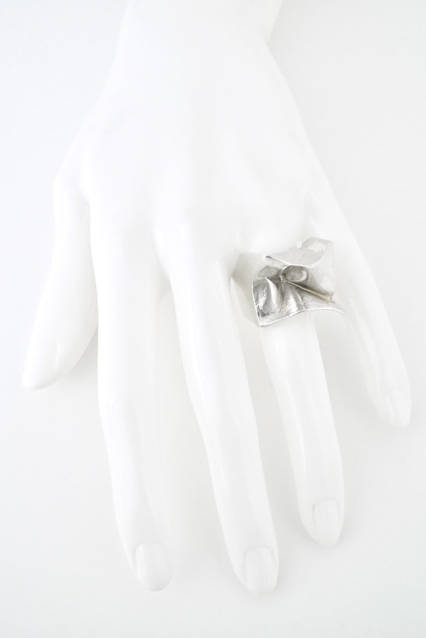 Vintage Bjorn Weckstrom for Lapponia Sterling Silver Amorphic Landscape Ring