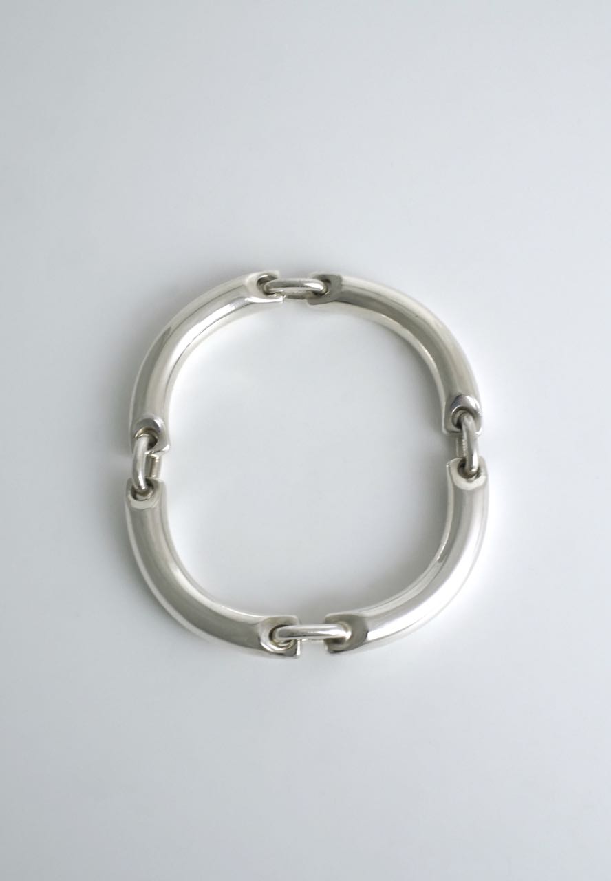 Georg Jensen heavy silver link bracelet - Hans Hansen 1990s