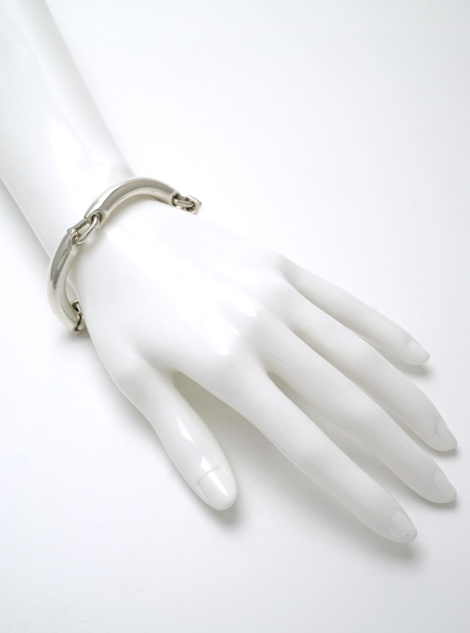Georg Jensen heavy silver link bracelet - Hans Hansen 1990s