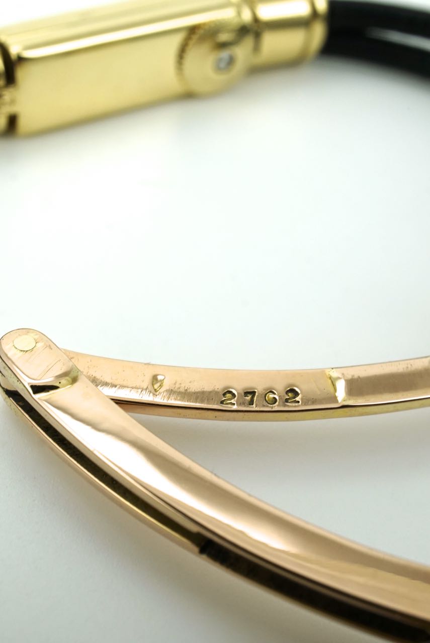 Antique Art Deco 18k gold Cartier 104 Duoplan Baguette small wrist watch