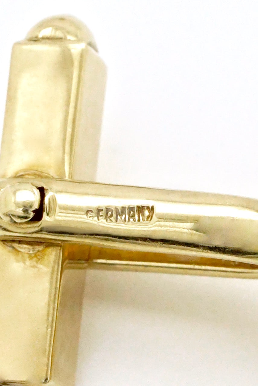 Vintage German 14k Gold Knot Cufflinks - 1970s