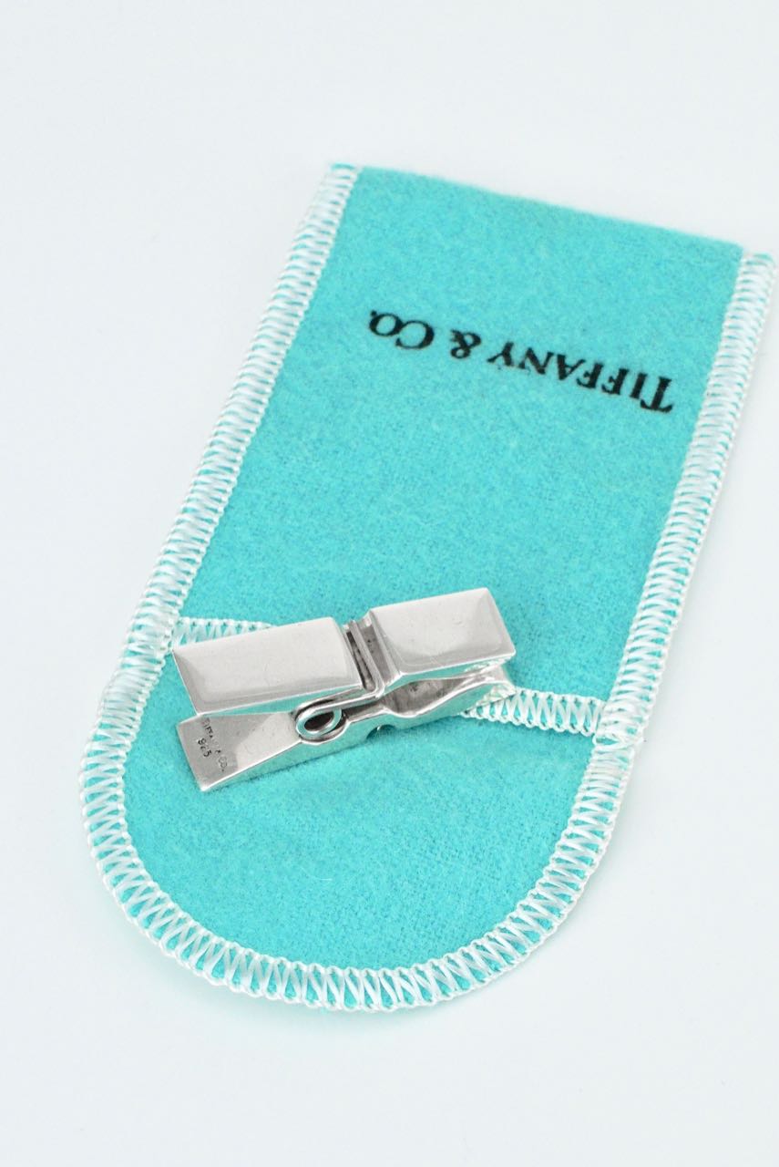 Vintage Tiffany Solid Silver Novelty Paper Clip Memo Holder