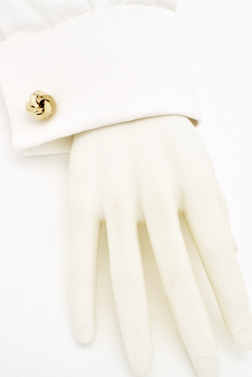 Vintage German 14k Gold Knot Cufflinks - 1970s