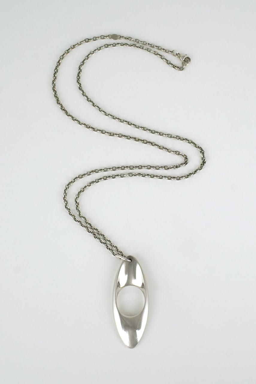 Georg Jensen silver pendant necklace - design 390 1990s