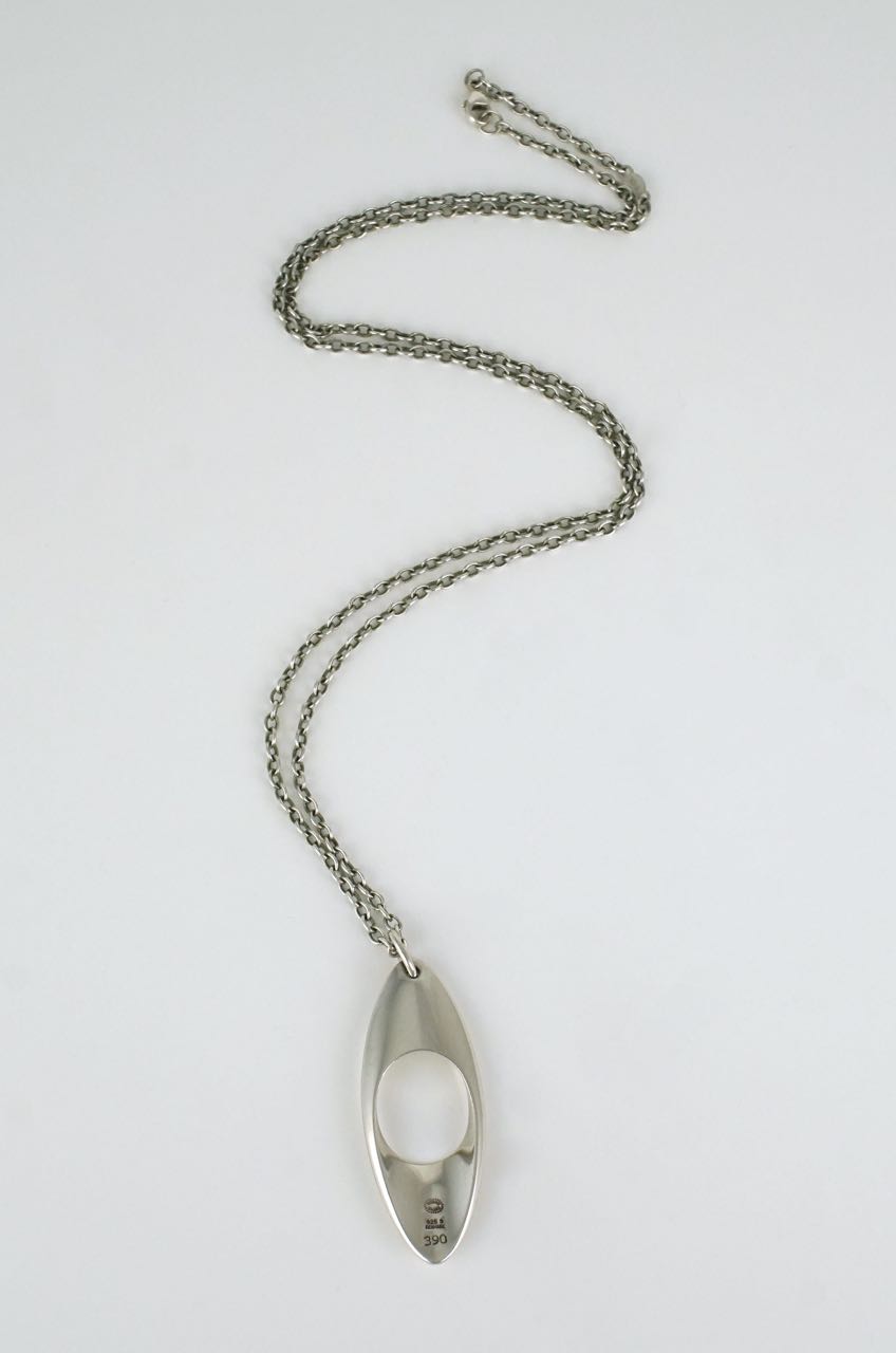 Georg Jensen silver pendant necklace - design 390 1990s
