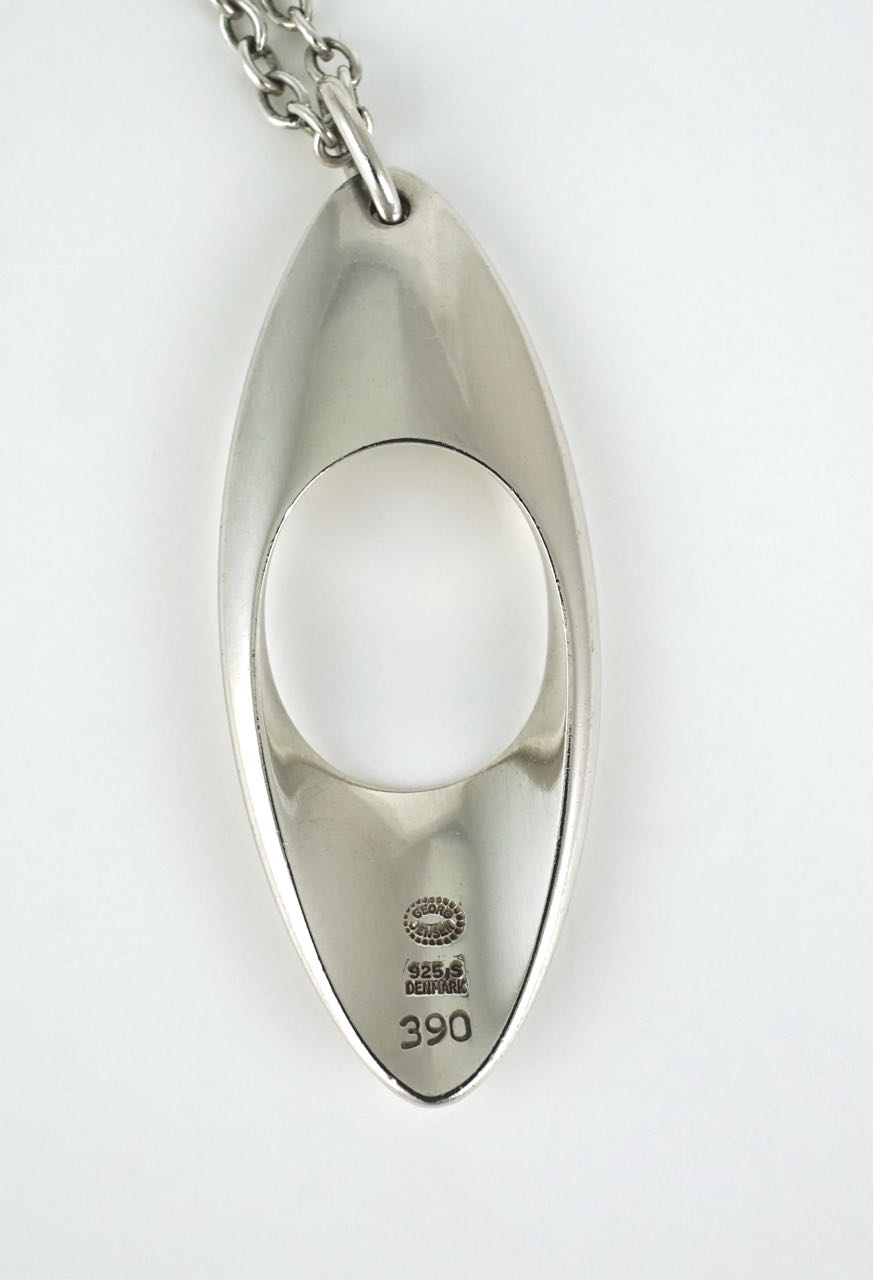 Georg Jensen silver pendant necklace - design 390 1990s