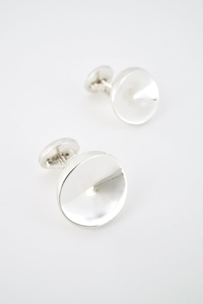 Vintage Georg Jensen Sterling Silver Modernist Disc Cufflinks- design 74C