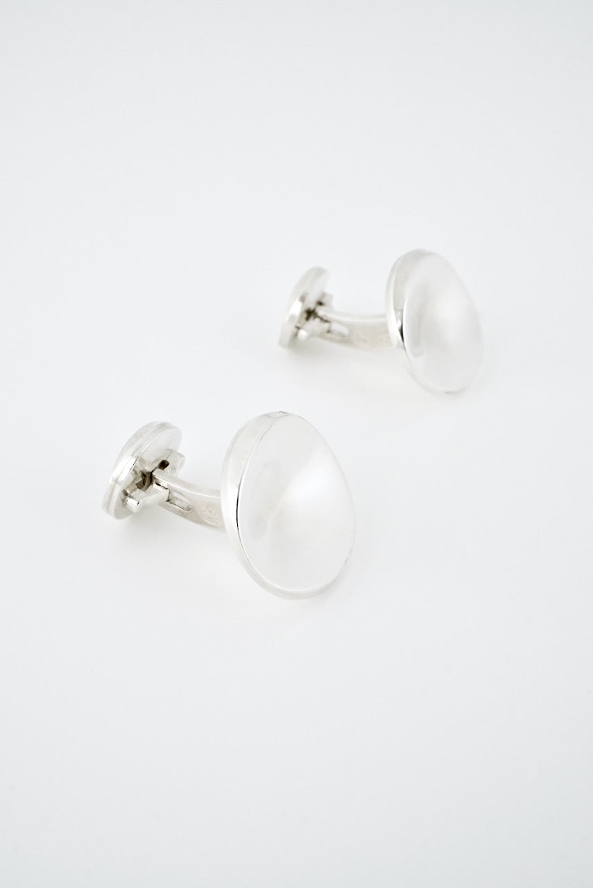 Vintage Georg Jensen Sterling Silver Modernist Disc Cufflinks- design 74C