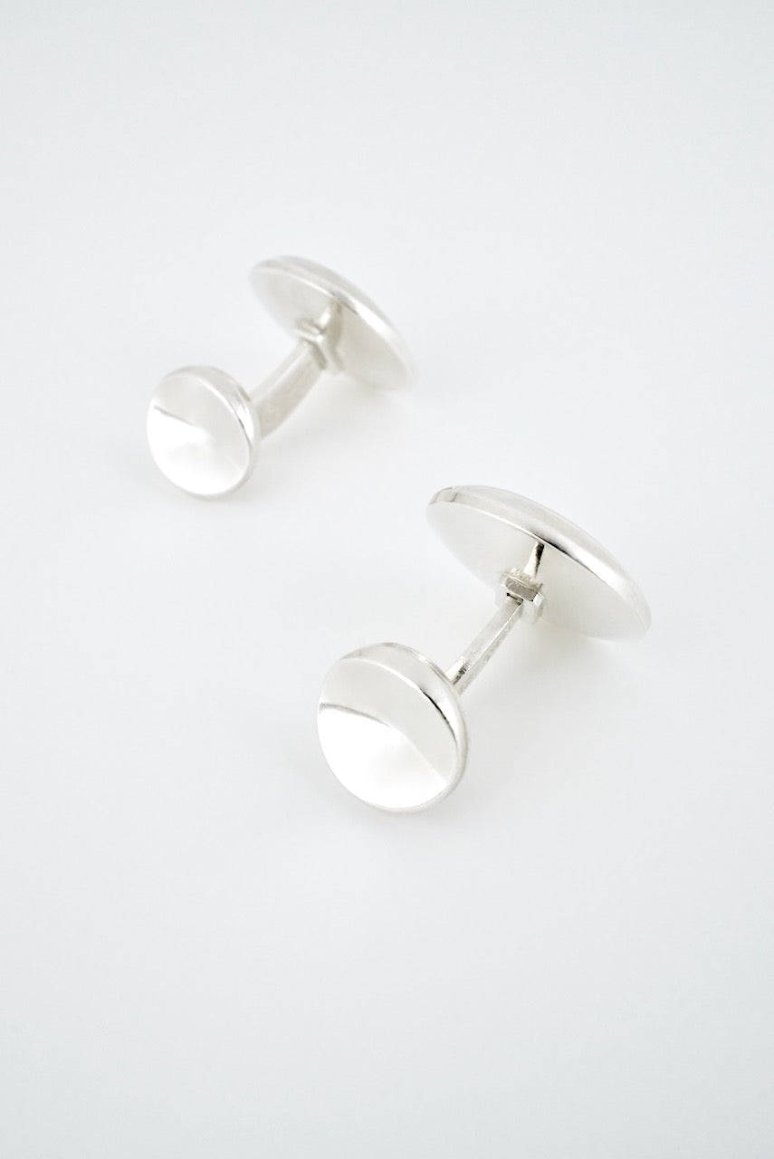 Vintage Georg Jensen Sterling Silver Modernist Disc Cufflinks- design 74C