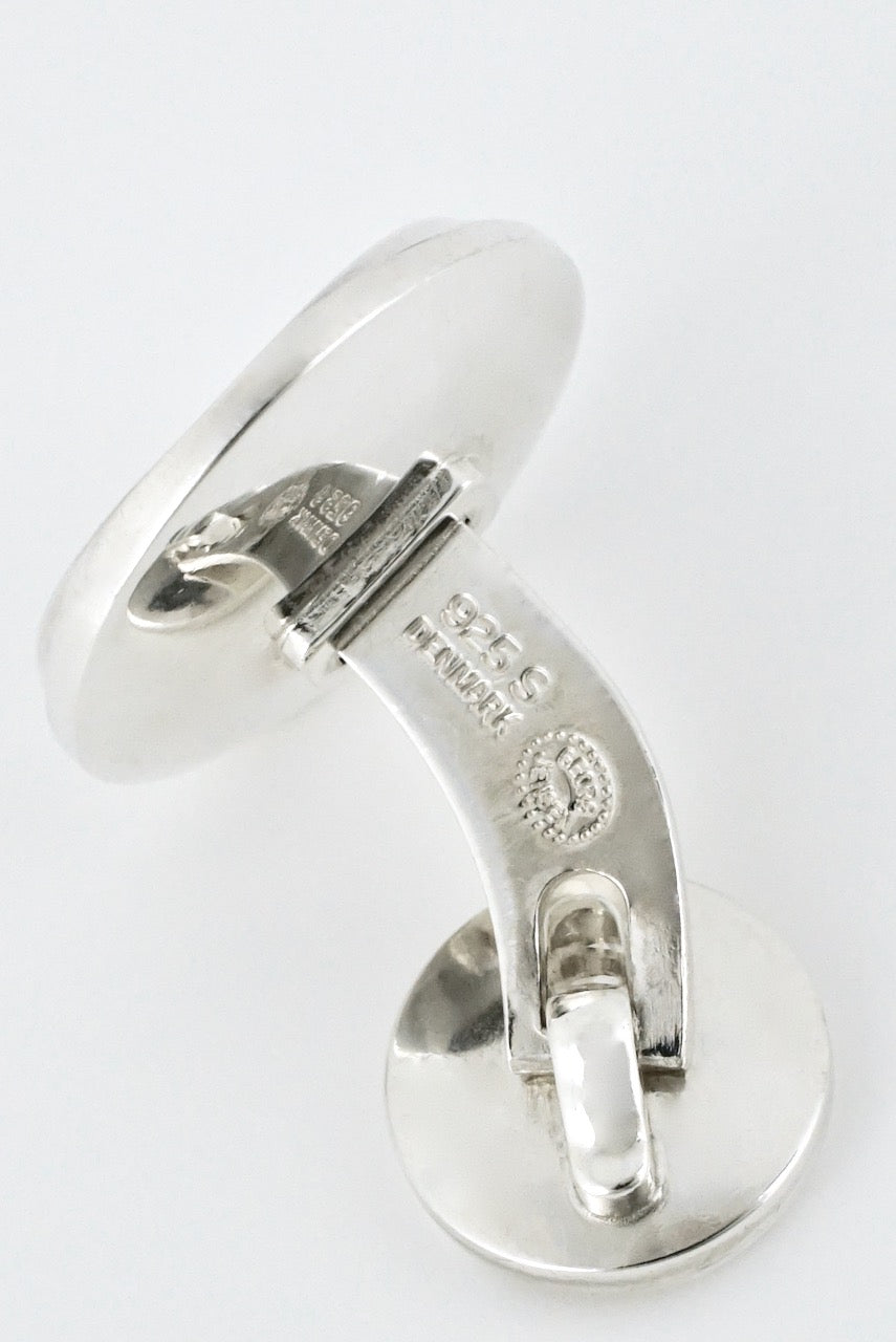 Vintage Georg Jensen Sterling Silver Modernist Disc Cufflinks- design 74C