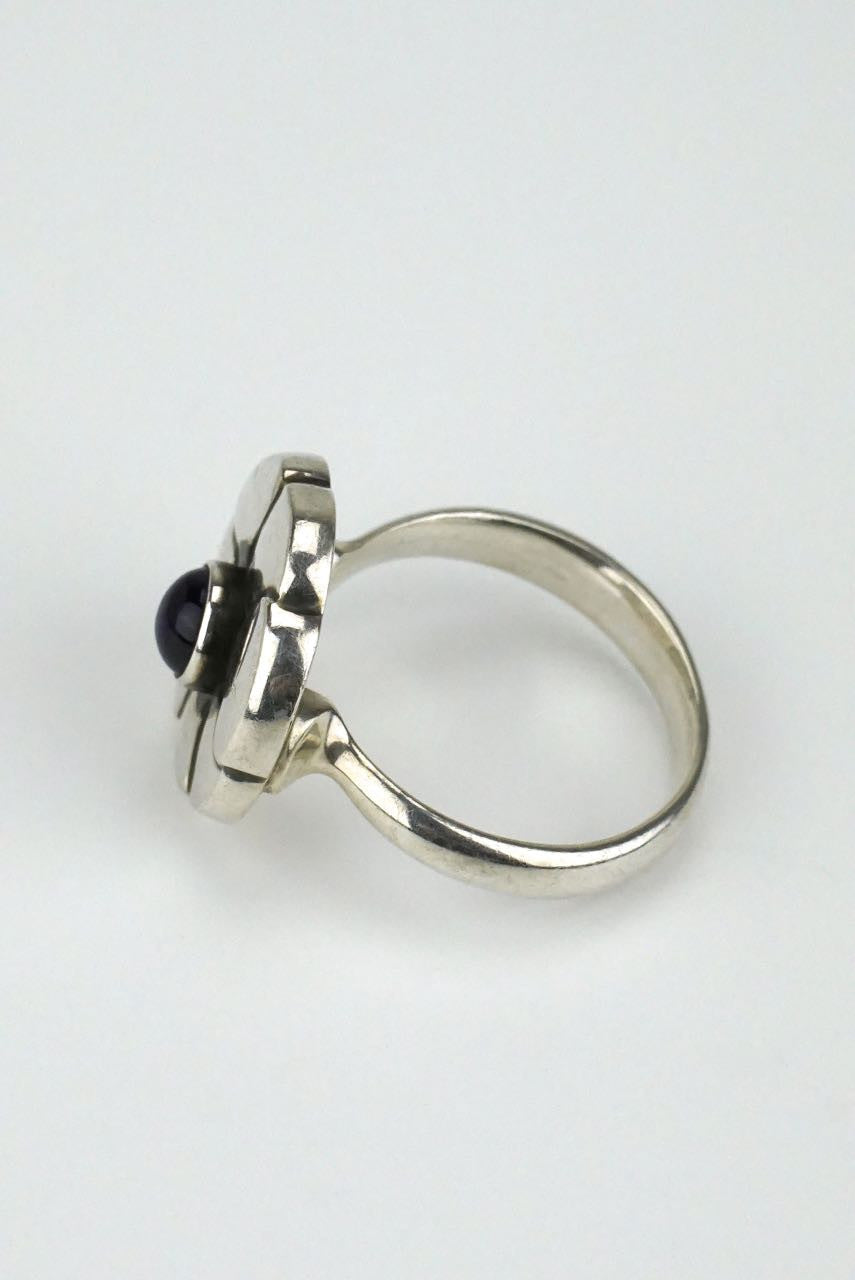 Georg Jensen Moonlight Blossom amethyst flower ring - design 36
