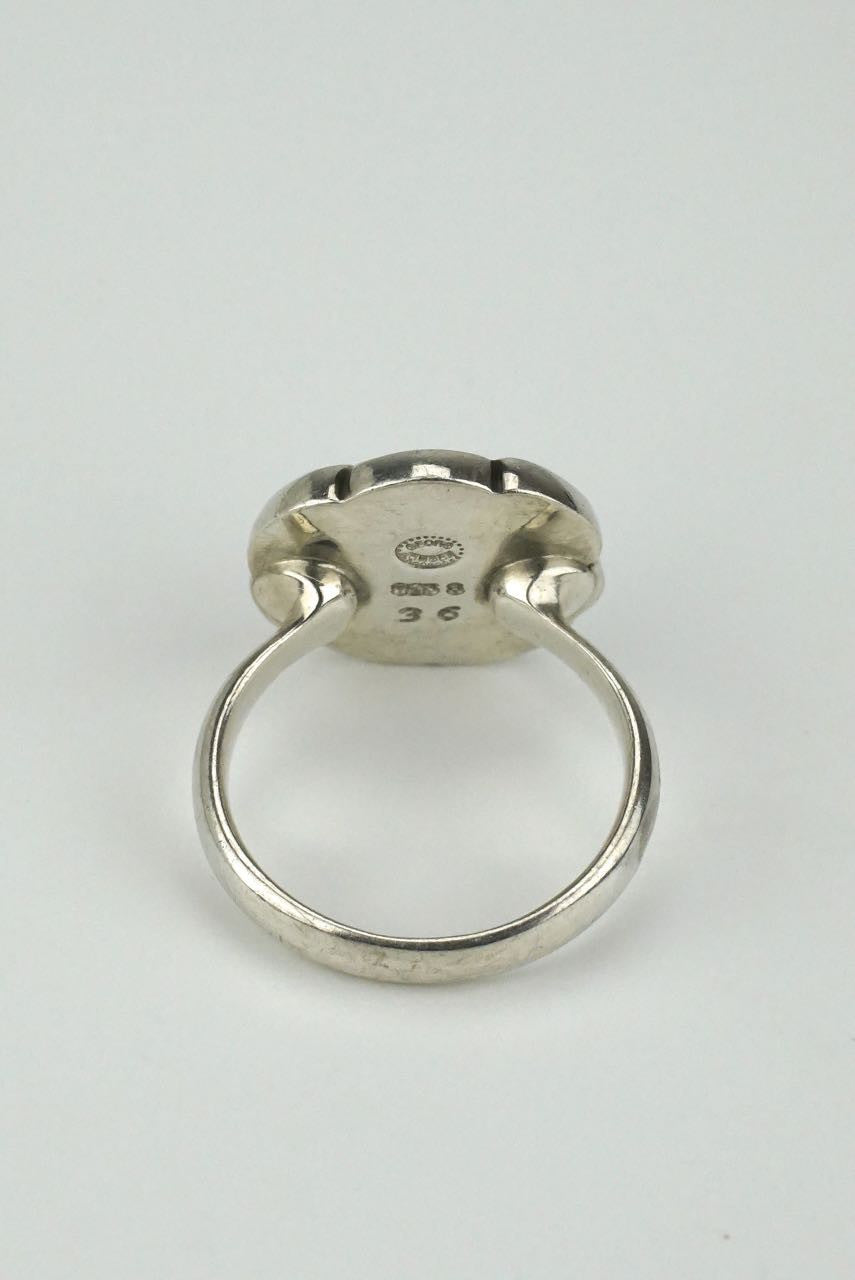 Georg Jensen Moonlight Blossom amethyst flower ring - design 36