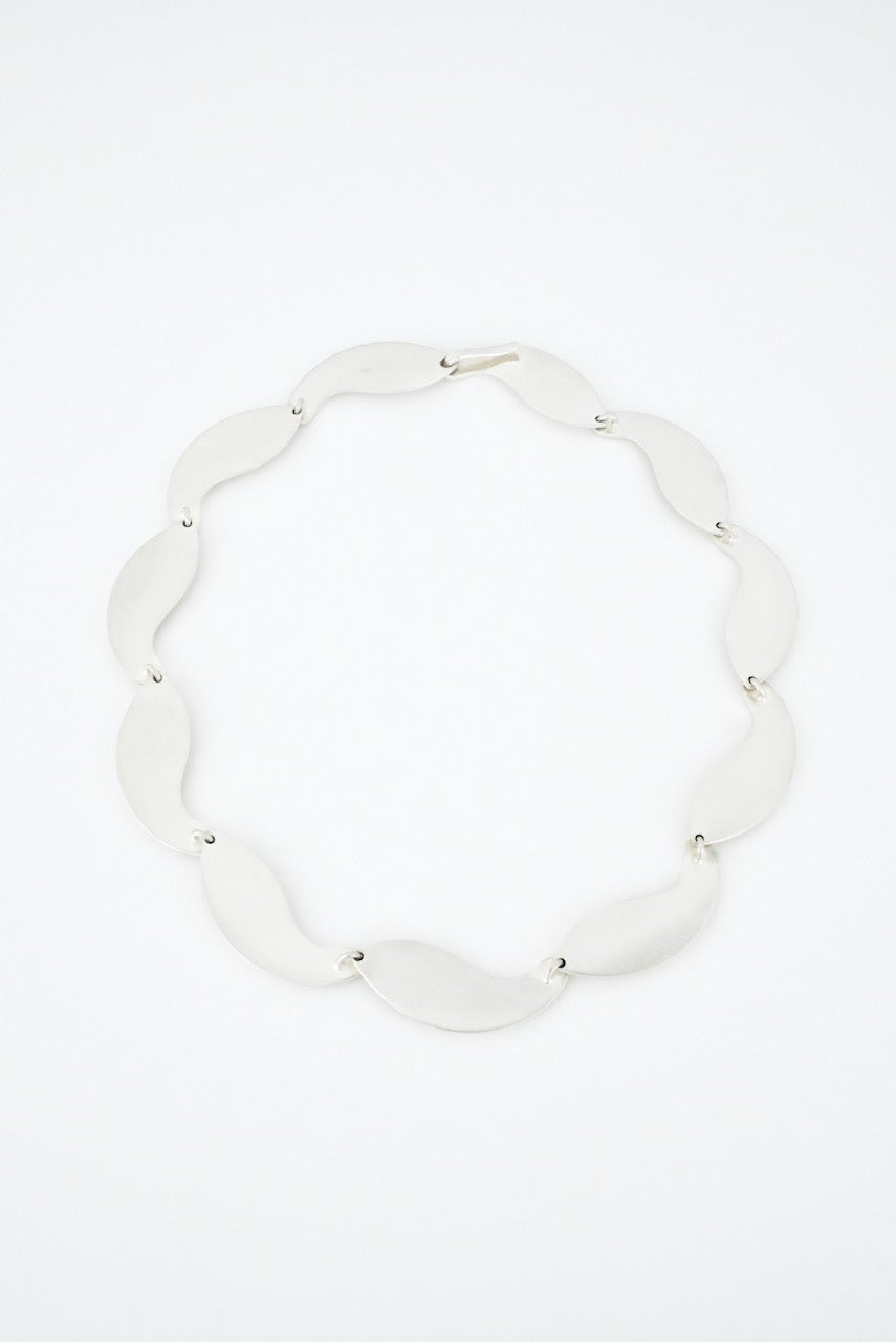 Vintage Georg Jensen Sterling Silver Modernist Leaf Necklace
