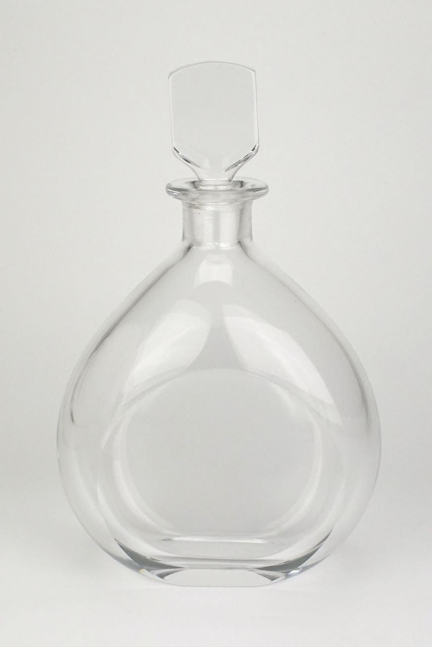 Orrefors crystal flat drop decanter