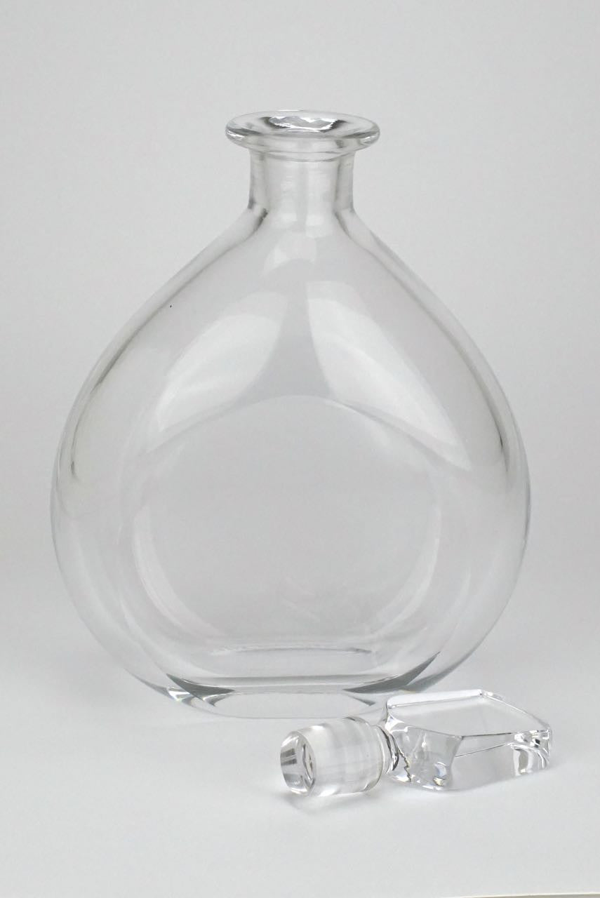 Orrefors crystal flat drop decanter