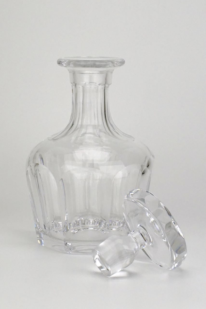 Orrefors faceted crystal decanter