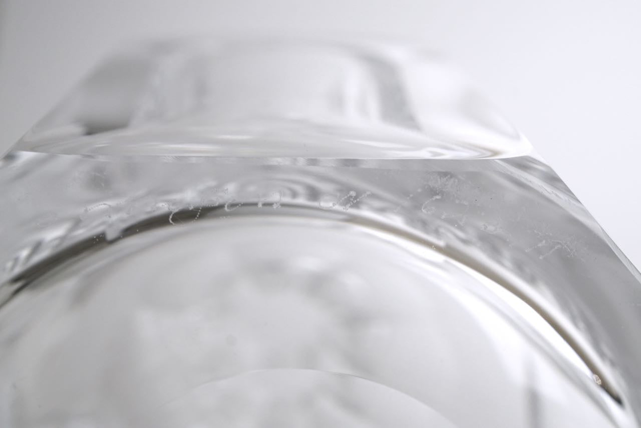 Orrefors faceted crystal decanter