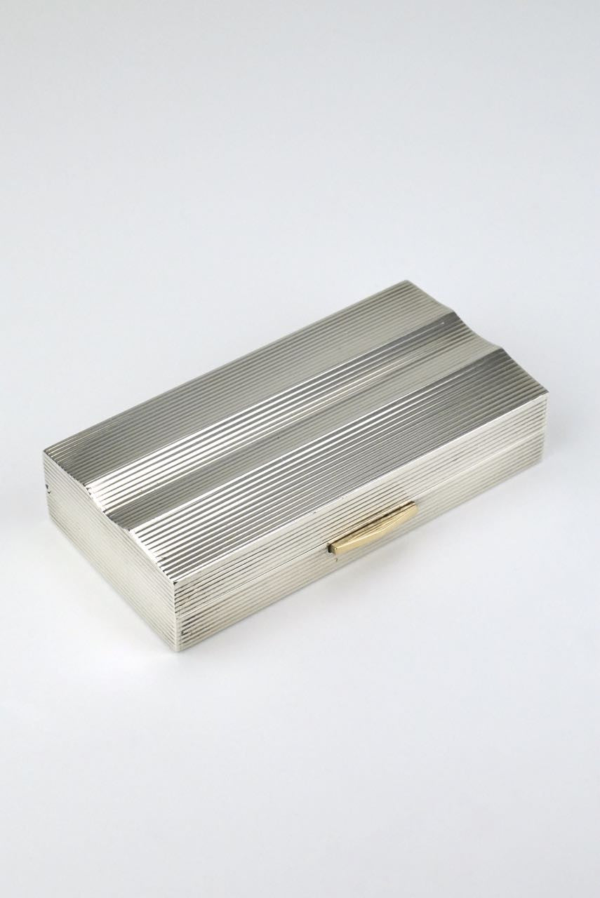 Silver Gucci striped table box - 1960s