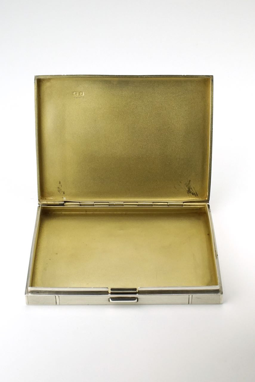 Sterling silver rectangular table box - Adie Brothers Birmingham 1949