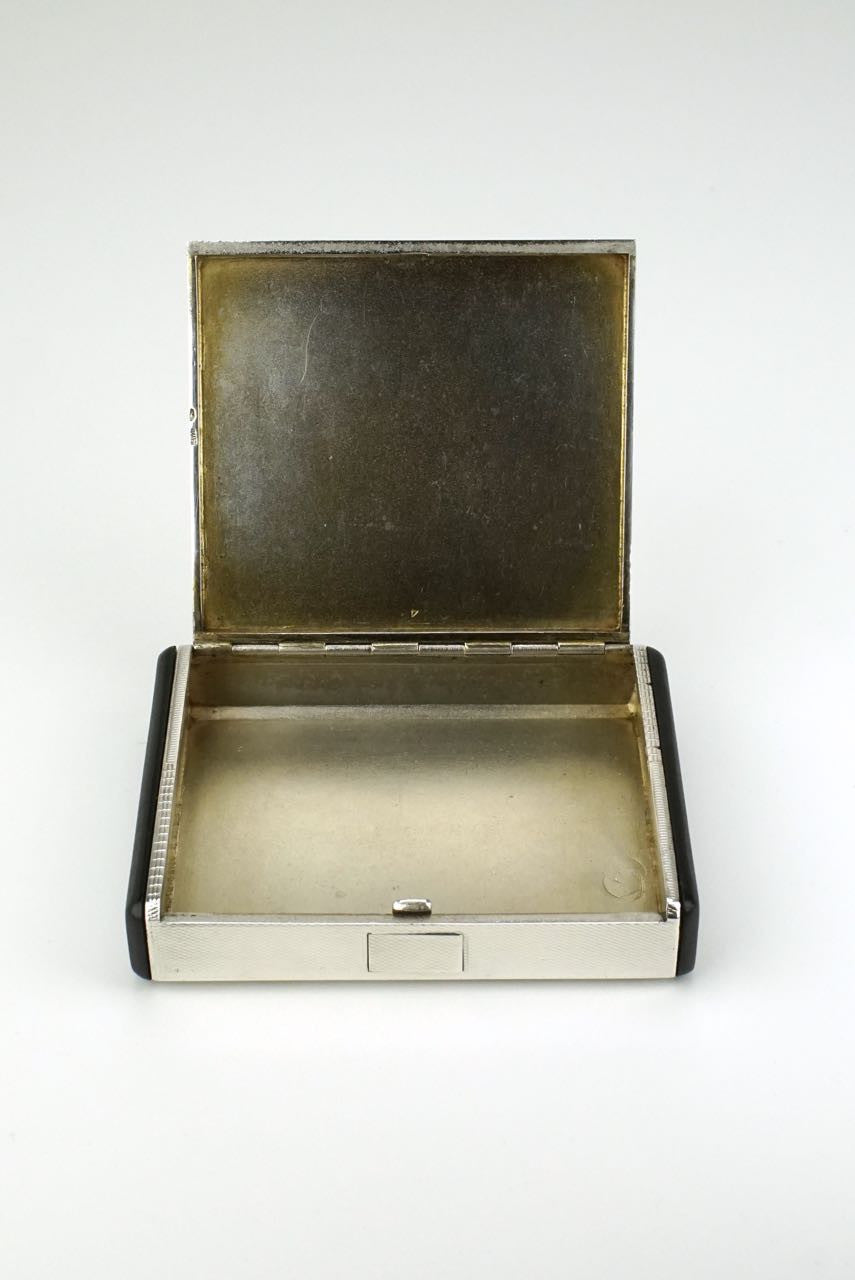 Silver and bakelite table box - Austria 1920s