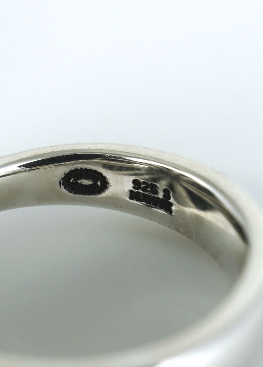 Georg Jensen silver and gold modernist bow ring - design 400 Lene Munthe
