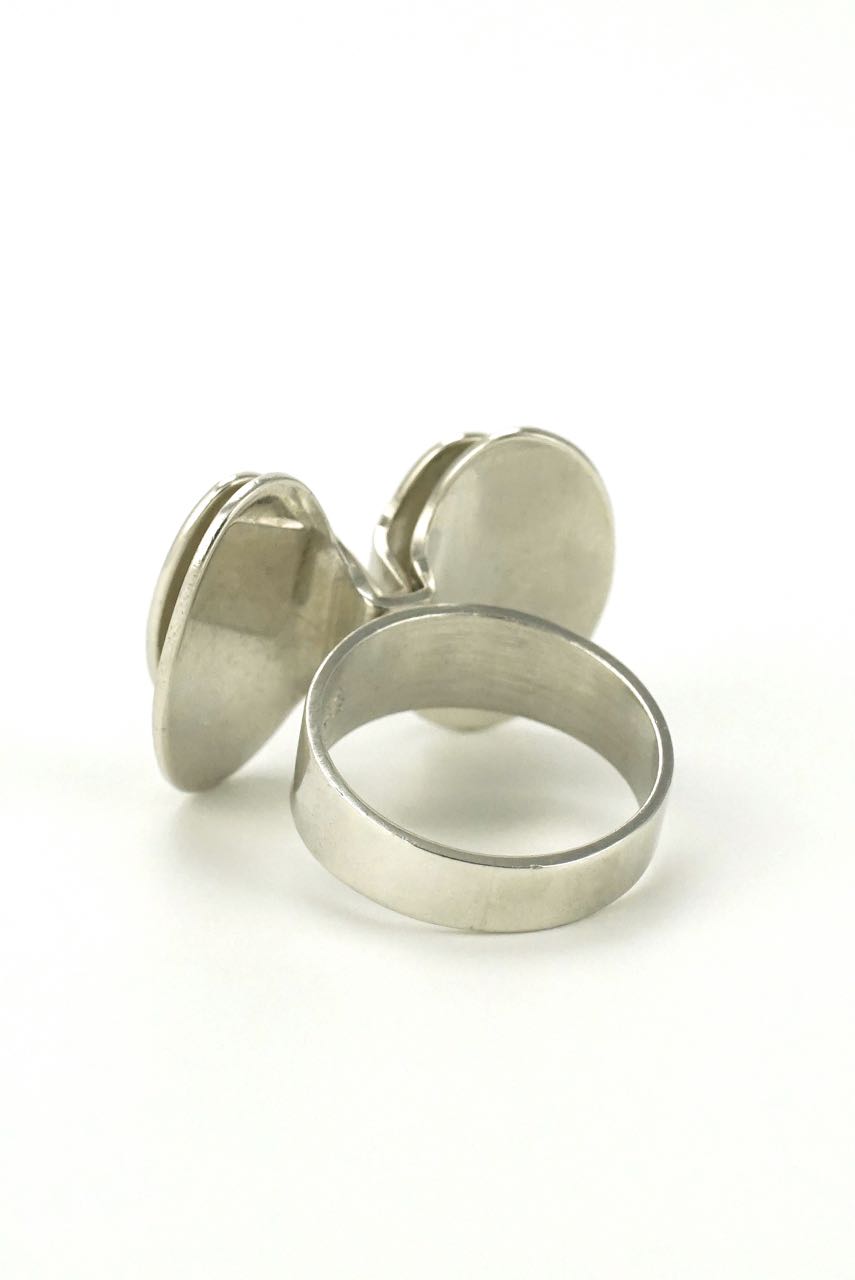 NE From Danish silver modernist butterfly ring 1970s