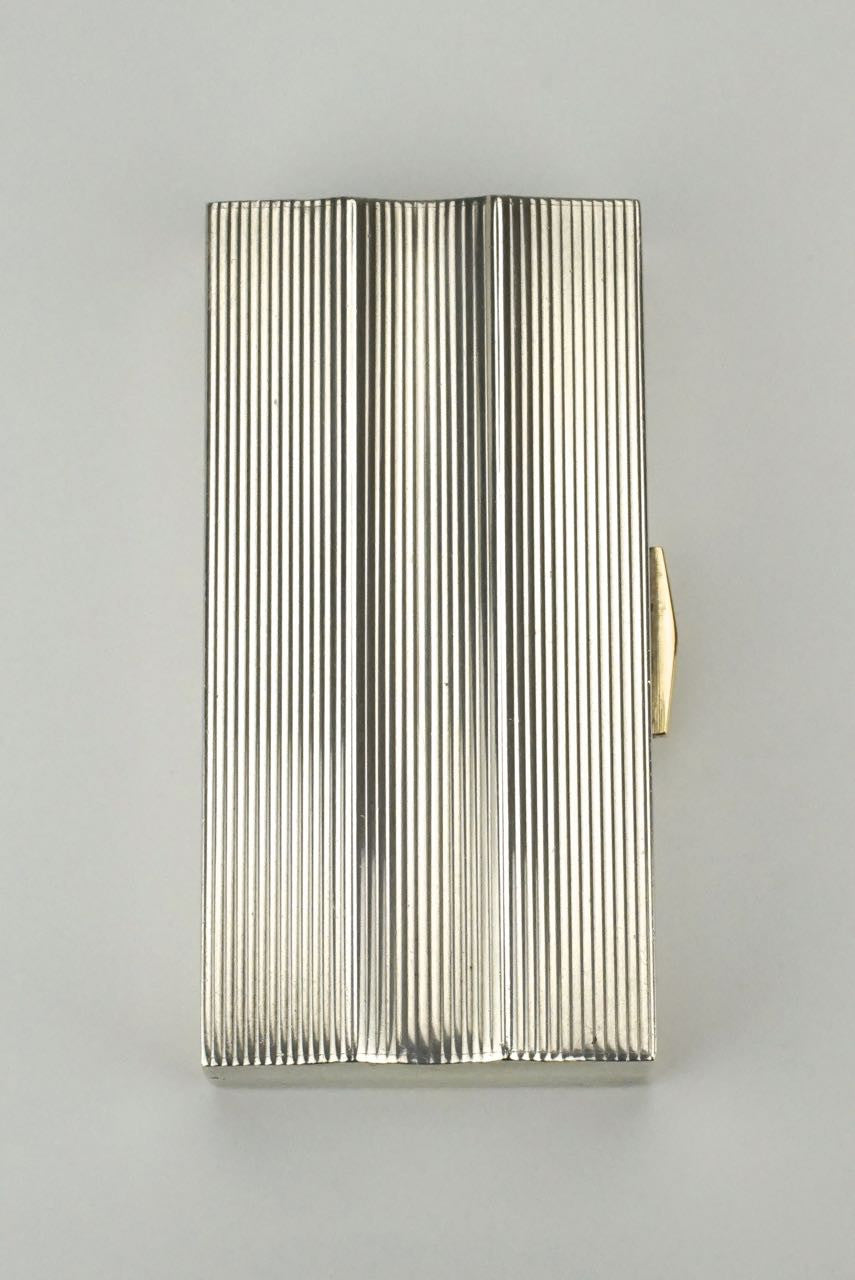 Silver Gucci striped table box - 1960s