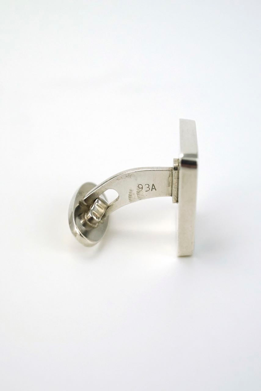 Georg Jensen silver enamel dot "Domino" cufflinks - design 93A