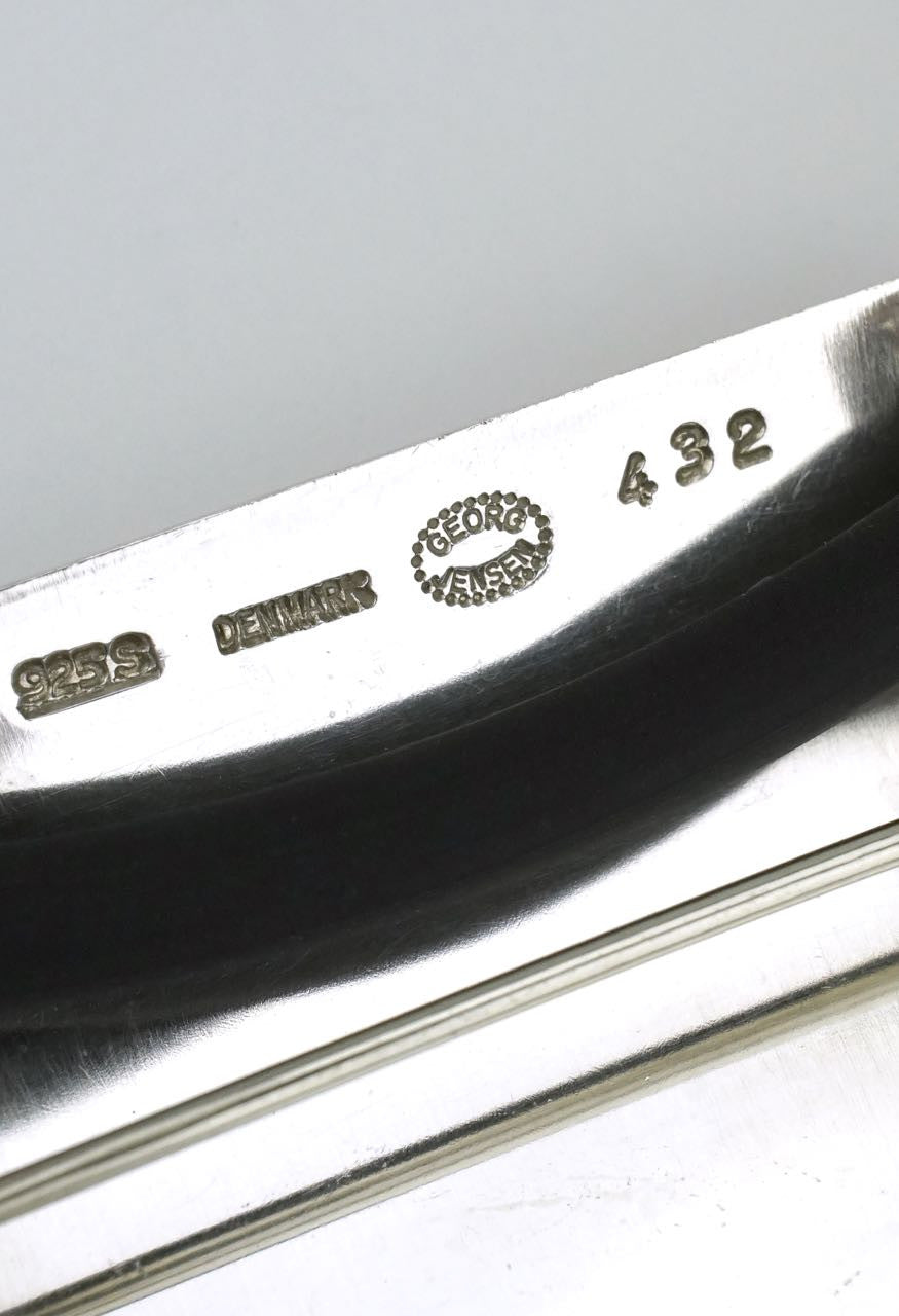 Georg Jensen silver Surf brooch pendant - design 432