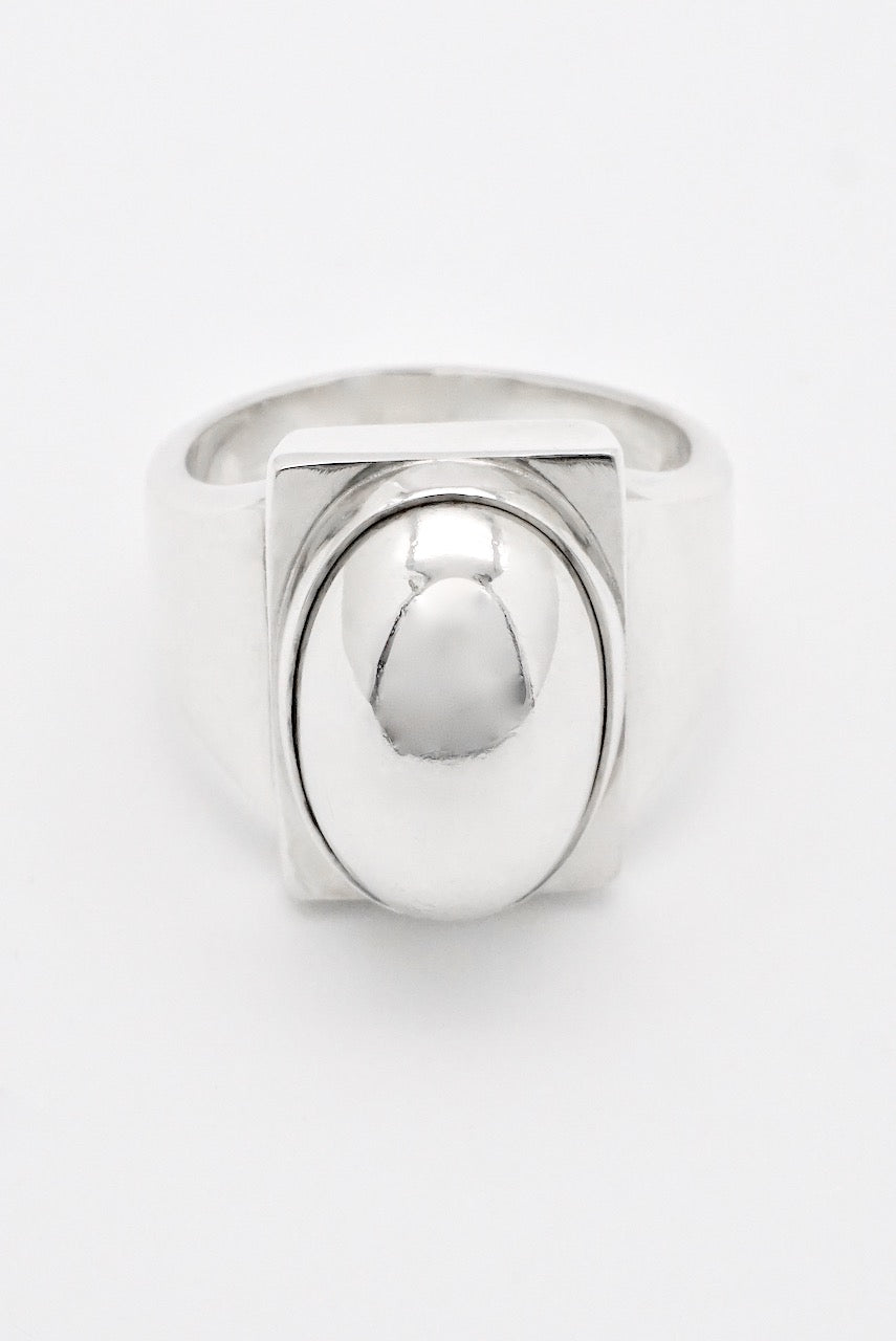 Vintage Georg Jensen Sterling Silver Rectangular Ring - design 84A