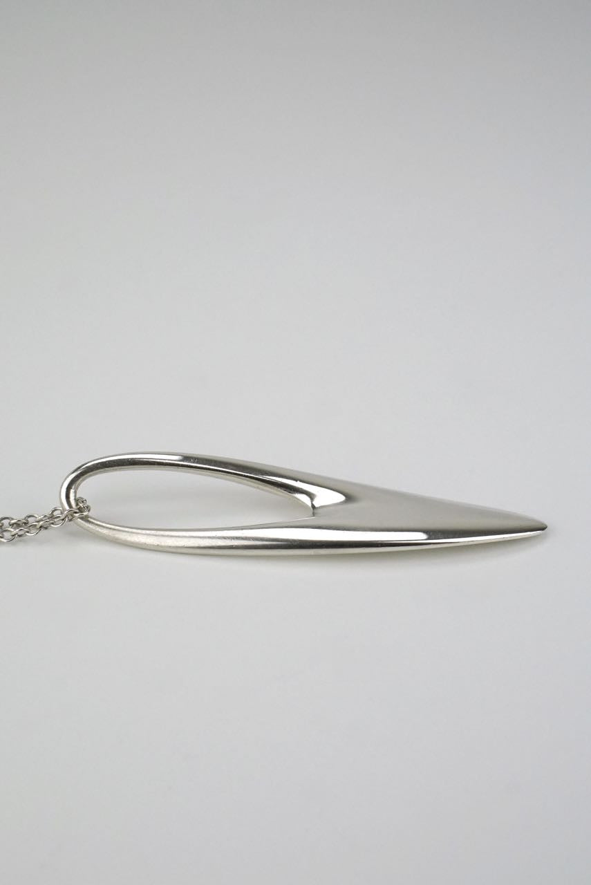 Georg Jensen silver long Zephyr pendant necklace - design 500