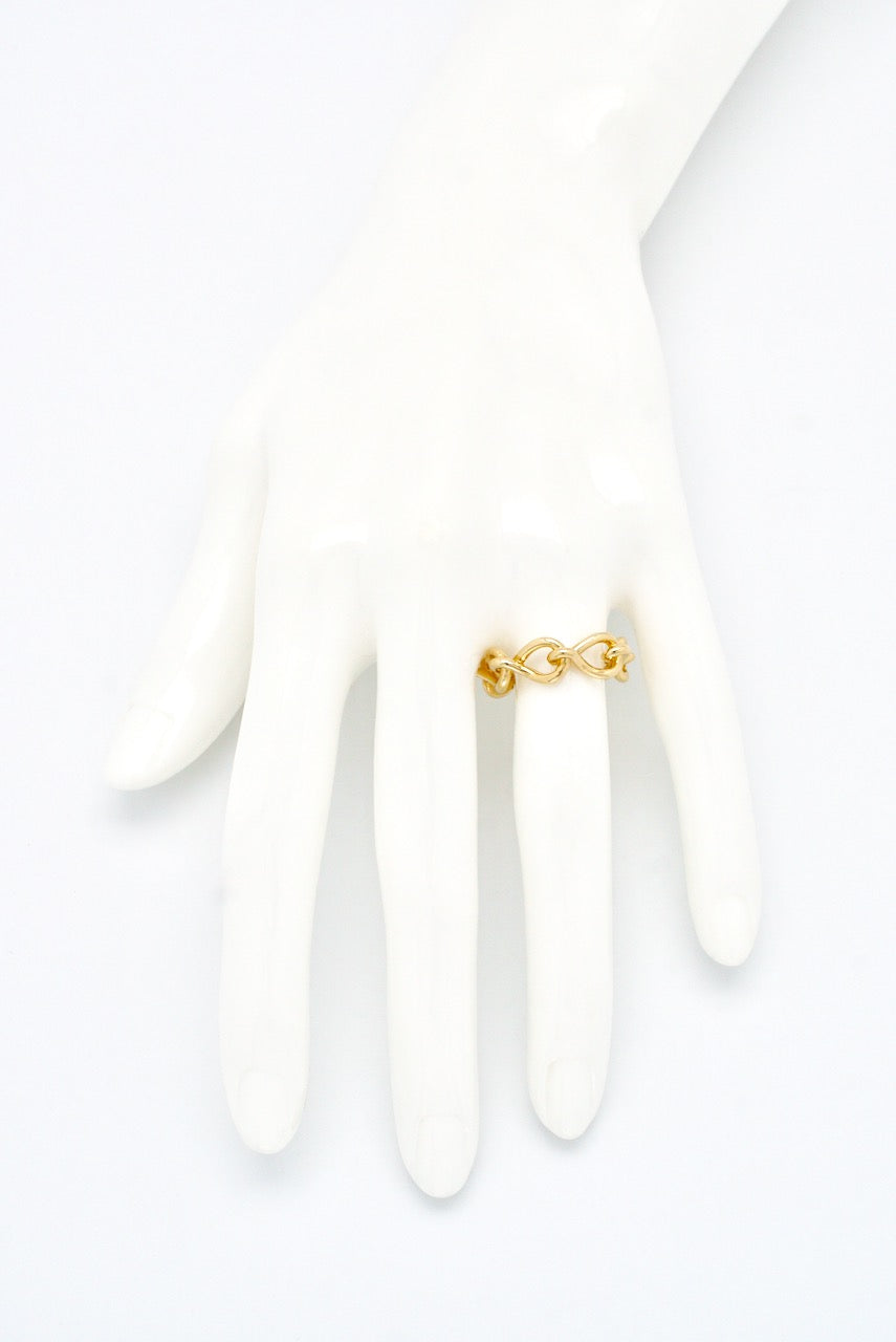 Vintage Cartier 18k Yellow Gold Maillon Infini Link Ring