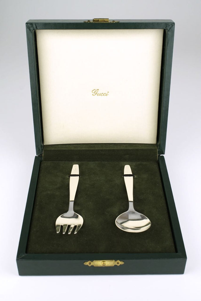 Vintage Gucci Child's Silver Spoon and Fork Set