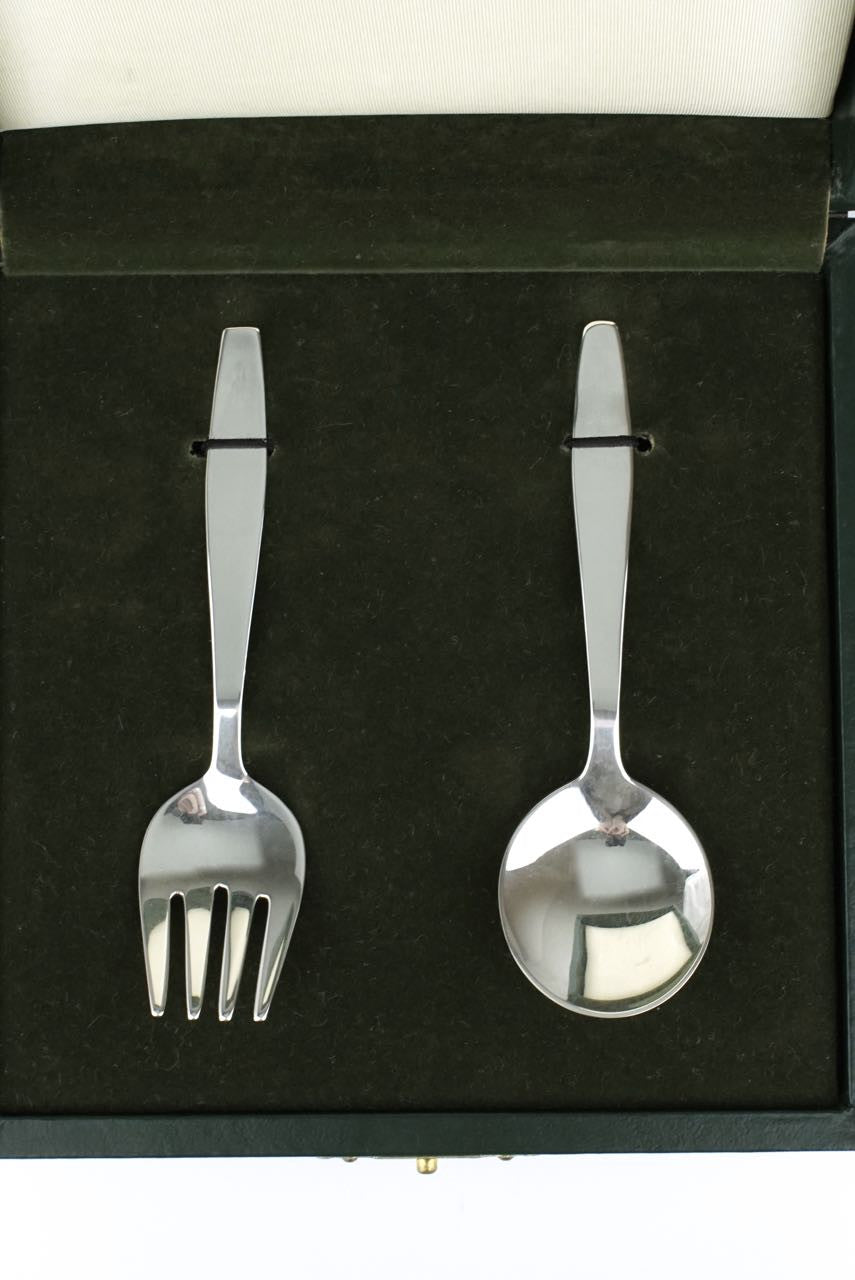 Vintage Gucci Child's Silver Spoon and Fork Set
