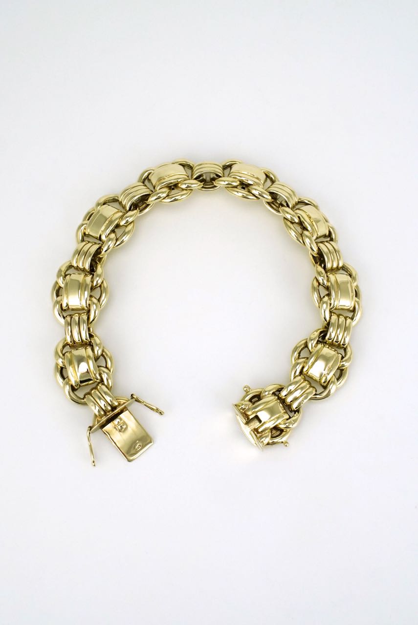 Vintage 14k Yellow Gold Art Deco Bracelet