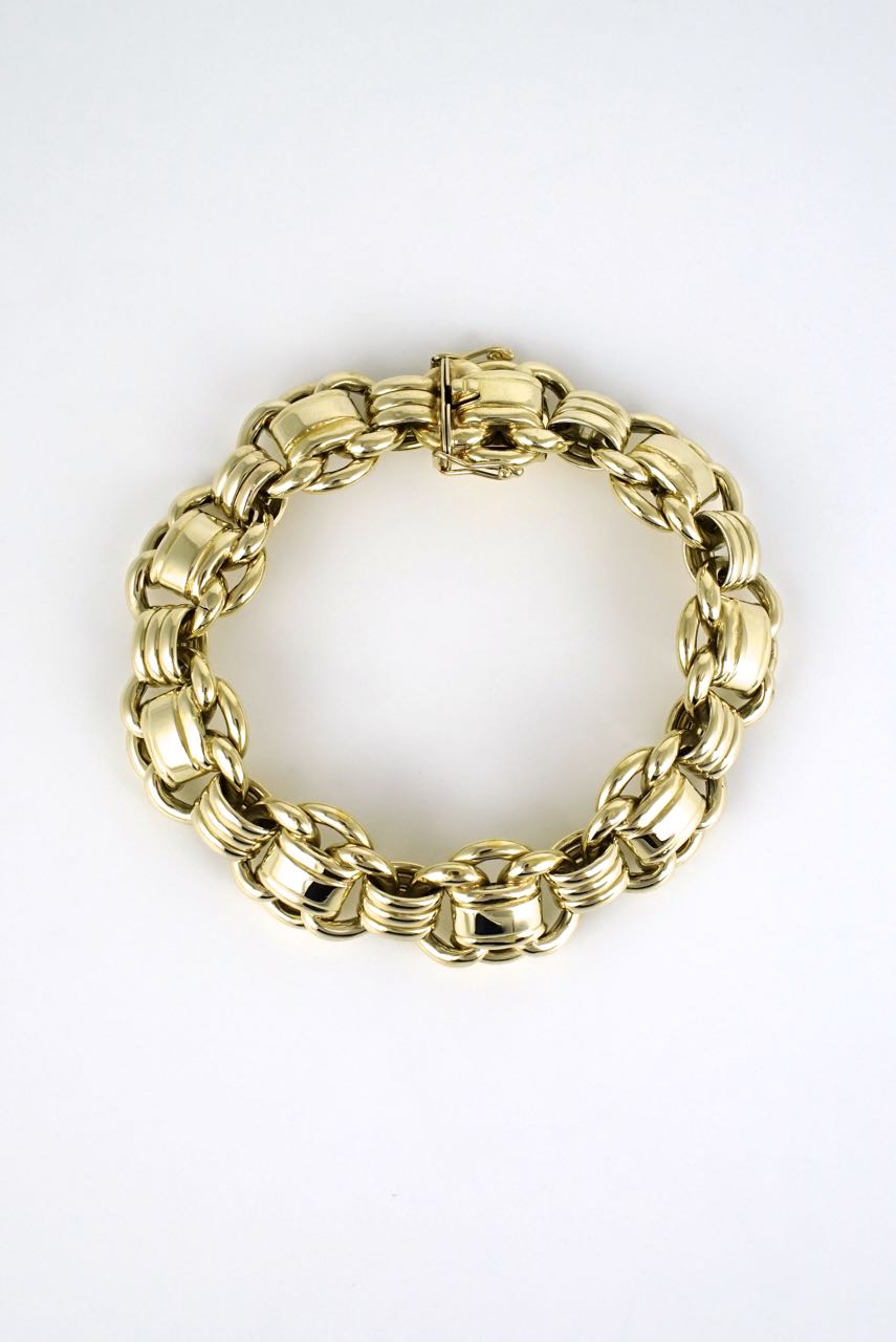 Vintage 14k Yellow Gold Art Deco Bracelet