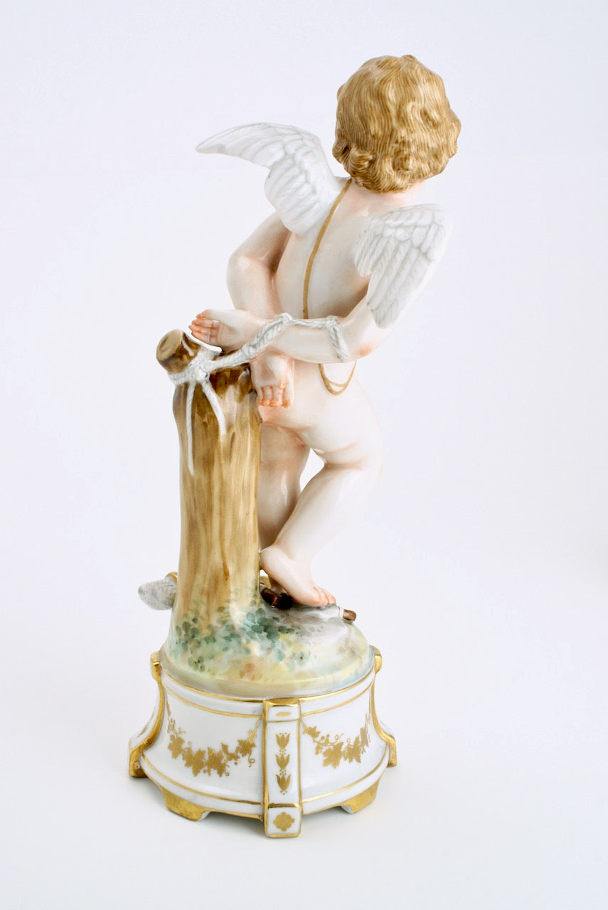 Vintage Pair of Cupid Porcelain Figures - Ginori 1930s