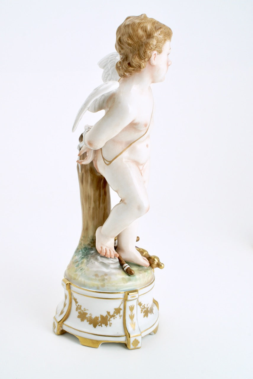 Vintage Pair of Cupid Porcelain Figures - Ginori 1930s