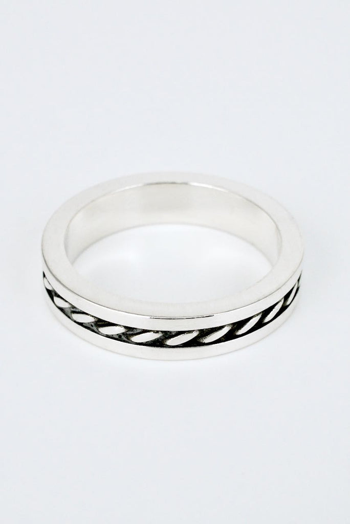 Vintage Georg Jensen Sterling Silver Rope Design Band Ring - Design A106