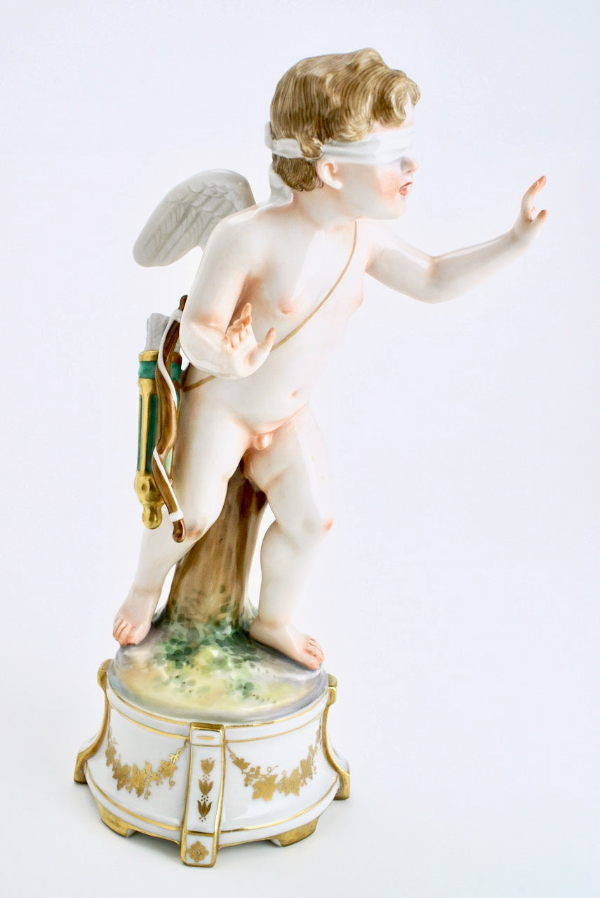 Vintage Pair of Cupid Porcelain Figures - Ginori 1930s