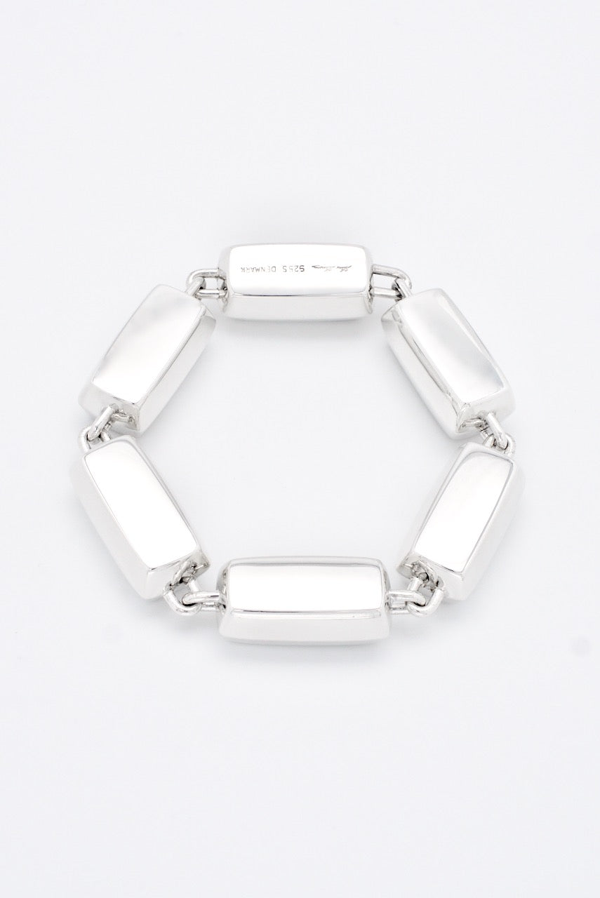 Vintage Hans Hansen Sterling Link "Brick" Bracelet