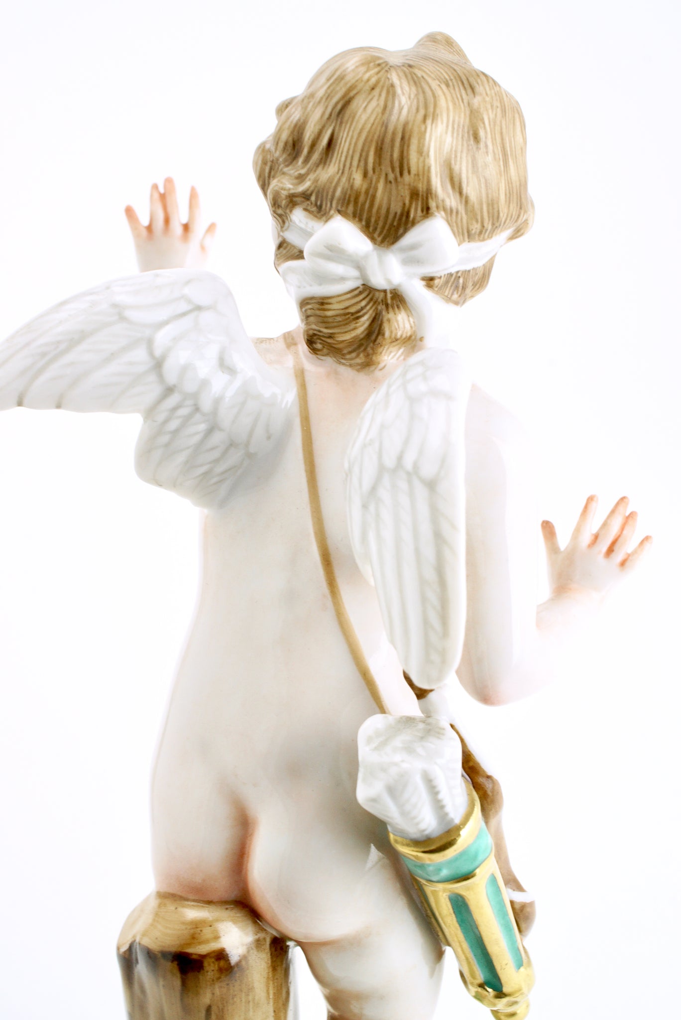Vintage Pair of Cupid Porcelain Figures - Ginori 1930s
