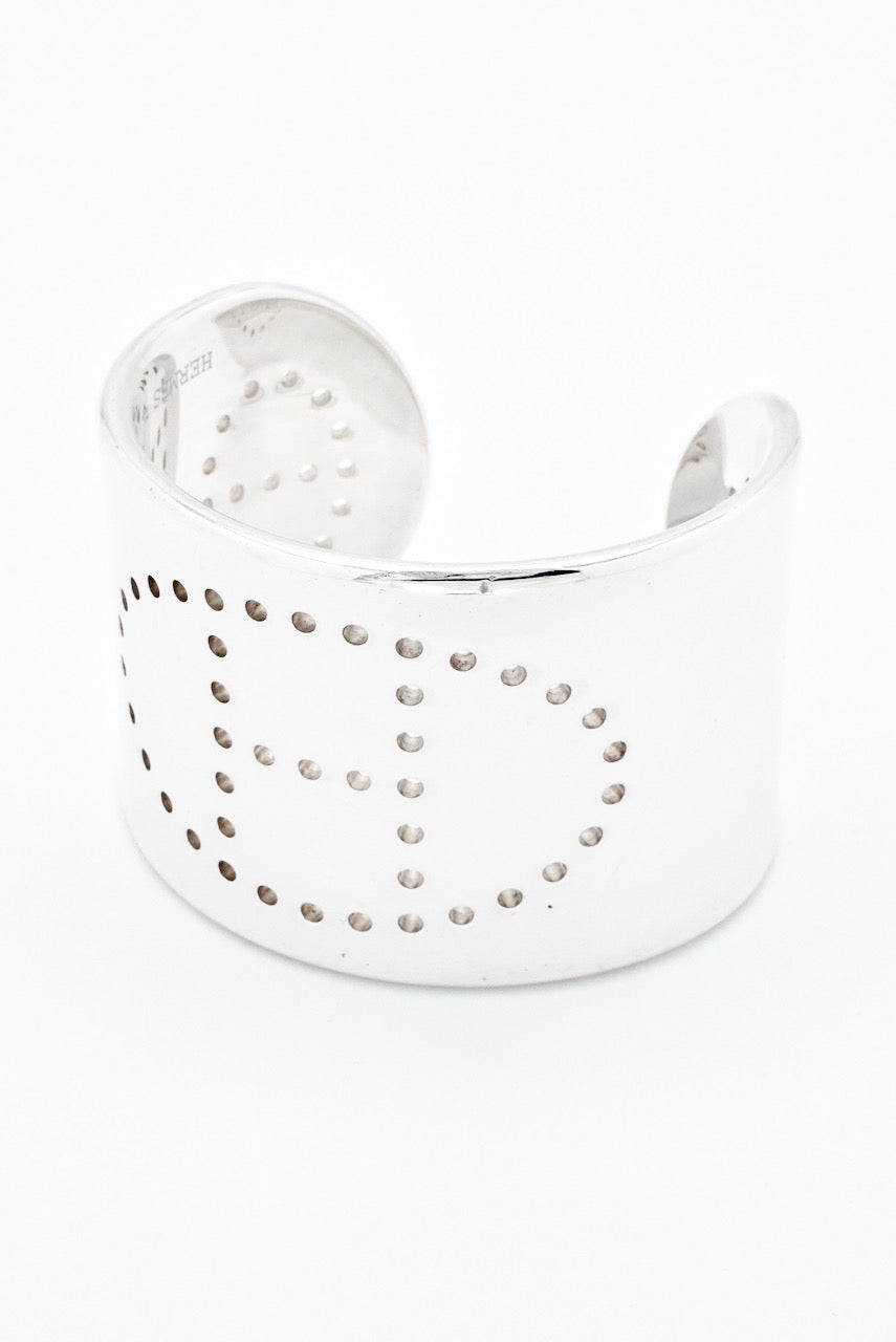 Vintage Hermes Sterling Silver Wide "Eclipse Cuff"